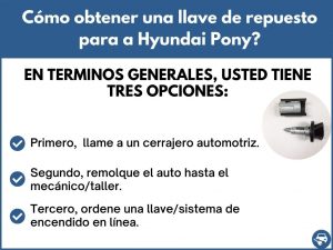 Cómo obtener una llave de repuesto para Hyundai Pony