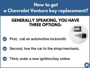 How to get a Chevrolet Venture replacement key