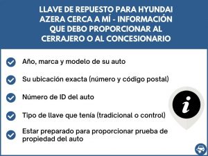 Servicio de llave de repuesto para Hyundai Azera cerca a su ubicación - Consejos