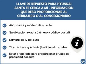 Servicio de llave de repuesto para Hyundai Santa Fe cerca a su ubicación - Consejos