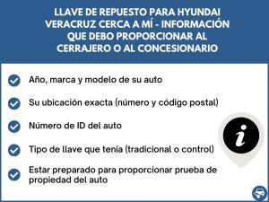 Servicio de llave de repuesto para Hyundai Veracruz cerca a su ubicación - Consejos