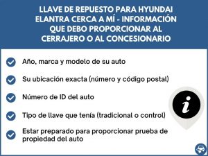 Servicio de llave de repuesto para Hyundai Elantra cerca a su ubicación - Consejos