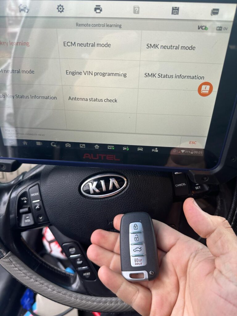 2012 Kia Optima how to start the car with a dead key fob