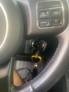 Jeep Patriot chip key in the ignition