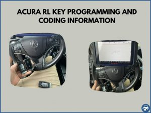 Automotive locksmith programming an Acura RL key on-site
