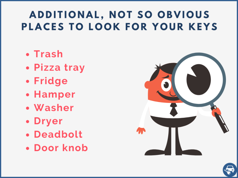 Additional places to look for your car keys