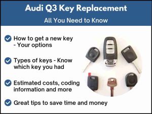 Audi Q3 car key replacement