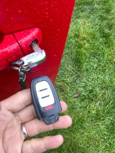 Audi key fob and emergency key