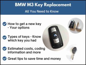 BMW M3 car key replacement