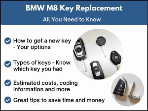 BMW M8 car key replacement