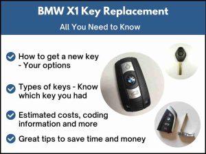 BMW X1 car key replacement