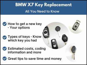 BMW X7 car key replacement