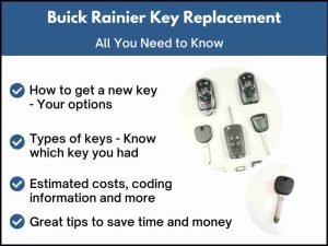 Buick Rainier key replacement - All you need to know