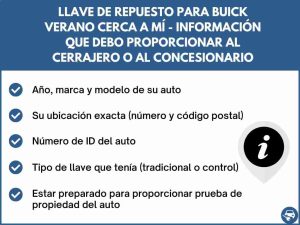 Servicio de llaves de repuesto para Buick Verano cerca de su ubicación - Consejos