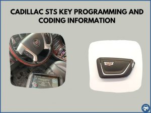 Automotive locksmith programming a Cadillac STS key on-site