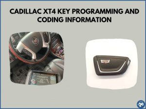 Automotive locksmith programming a Cadillac XT4 key on-site