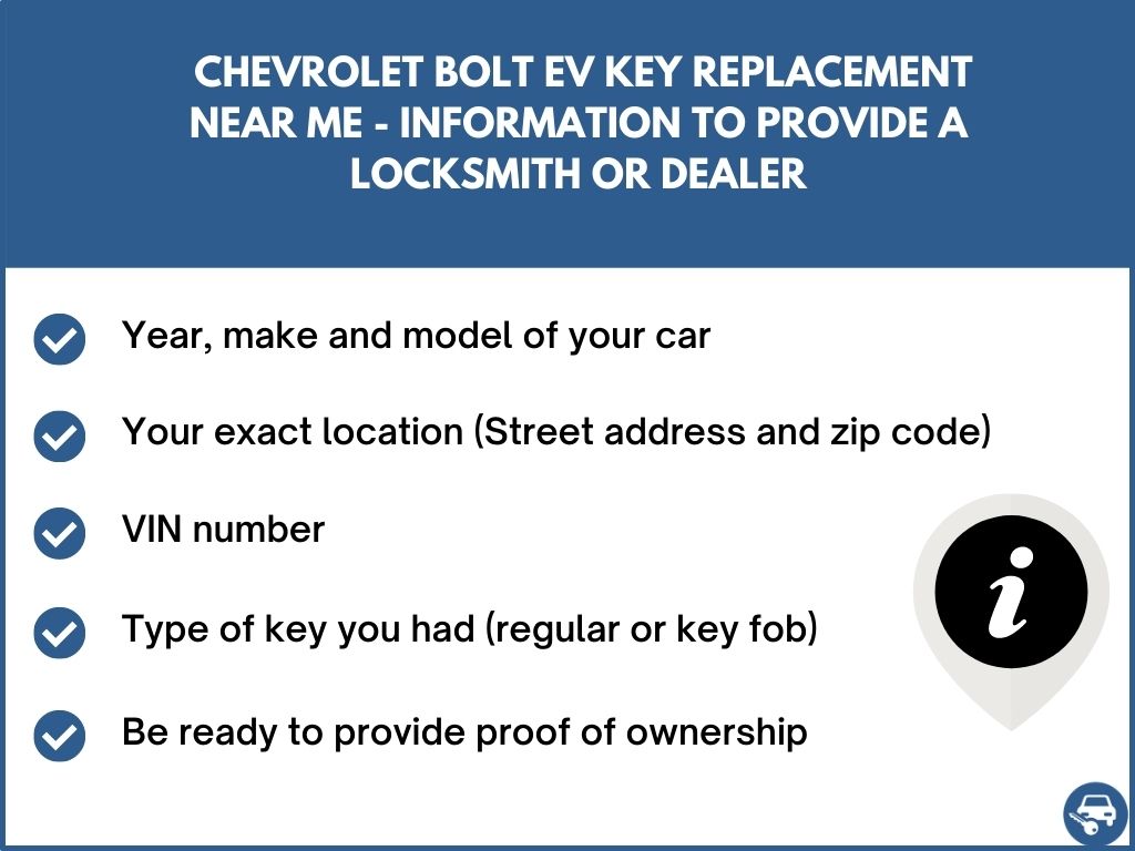 Chevrolet Bolt EV Key Replacement - What To Do, Options, Costs & More