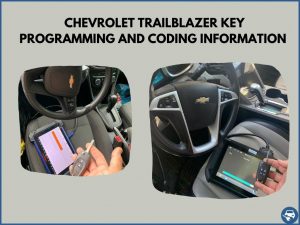 Automotive locksmith programming a Chevrolet TrailBlazer key on-site