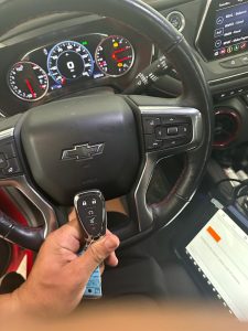 Chevrolet Blazer key fob coding by an automotive locksmith