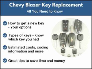 Chevrolet Blazer key replacement - All you need to know