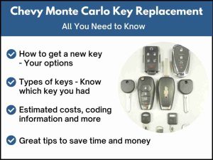 Chevrolet Monte Carlo key replacement - All you need to know