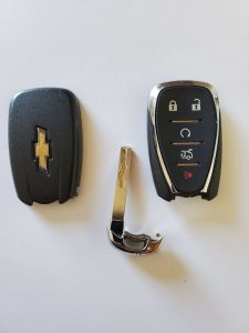 Remote key fob for a Chevrolet Malibu