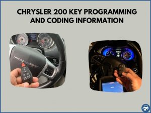 Automotive locksmith programming a Chrysler 200 key on-site