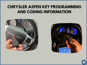 Automotive locksmith programming a Chrysler Aspen key on-site
