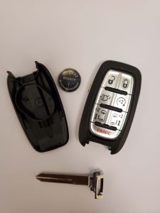 Emergency key, battery and key fob - Chrysler