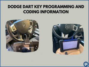 Automotive locksmith programming a Dodge Dart key on-site
