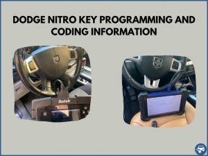 Automotive locksmith programming a Dodge Nitro key on-site