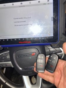 Dodge Charger key fob coding by an automotive locksmith