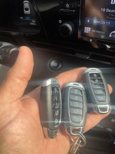 Automotive locksmith replacing Hyundai key fob