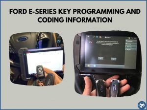 Automotive locksmith programming a Ford E-Series key on-site