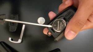 An inside look of Ford key fob battery replacement