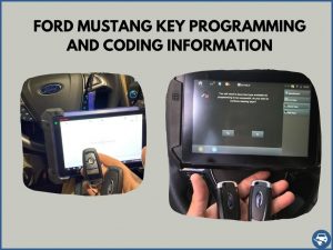 Automotive locksmith programming a Ford Mustang key on-site