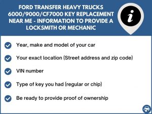 Ford Transfer 6000/9000/CF7000 key replacement service near your location - Tips
