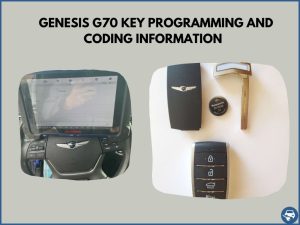 Automotive locksmith programming a Genesis G70 key on-site