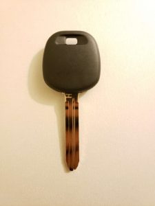 "Blank" - Unused, new Lexus key - Must be cut first