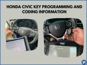 Automotive locksmith programming a Honda Civic key on-site