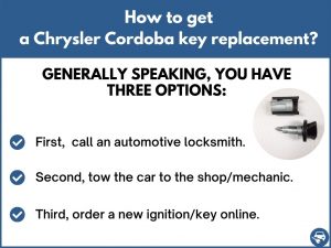 How to get a Chrysler Cordoba replacement key