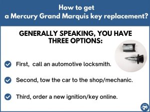 How to get a Mercury Grand Marquis replacement key
