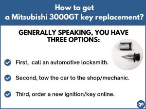 How to get a Mitsubishi 3000GT replacement key