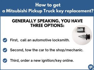 How to get a Mitsubishi Pickup Truck replacement key