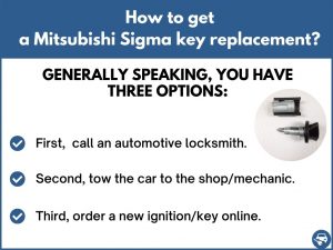 How to get a Mitsubishi Sigma replacement key