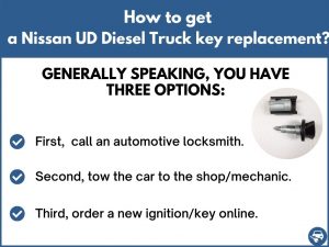 How to get a Nissan UD Diesel Truck replacement key