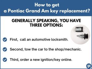 How to get a Pontiac Grand Am replacement key