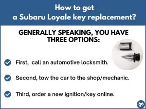 How to get a Subaru Loyale replacement key