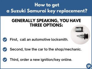 How to get a Suzuki Samurai replacement key