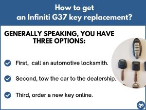 How to get an Infiniti G37 replacement key